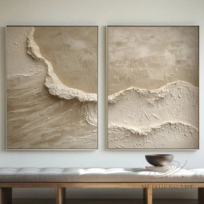 Coastal Textures Painting Set Of 2 #SO10009
