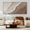 Earthly Harmony Abstract Art-Minimalist Abstract Sand Wave Texture Oil Painting Wall Art
