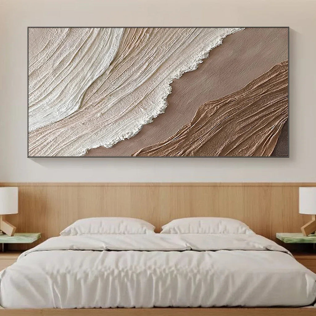 Earthly Harmony Abstract Art-Minimalist Abstract Sand Wave Texture Oil Painting Wall Art