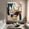 Dynamic Rhythm - Modern Abstract Line and Color Block Oil Painting#AB14086