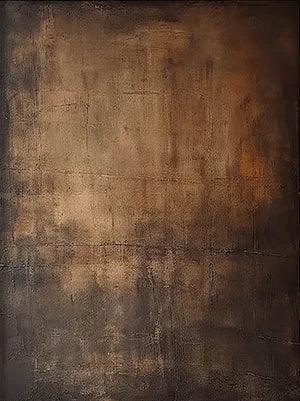 Echoes of Earth - Minimalist Dark Textured Abstract Oil Painting#AB14092
