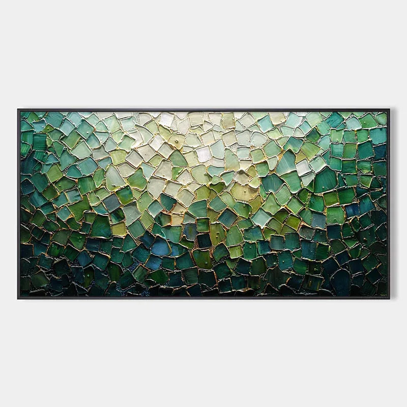 Shattered Glass Mosaic – Textured Abstract Oil Painting Wall Art#AB14001