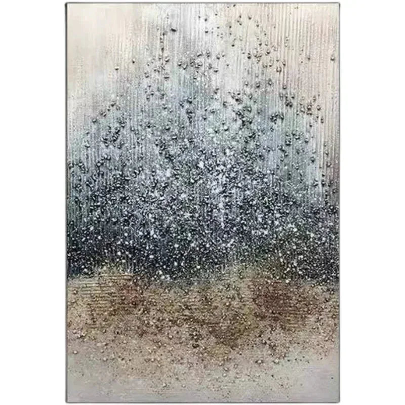 Ethereal Rain-Modern Texture Particle Relief Abstract Wall Art