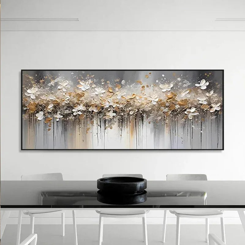 Falling Petal Symphony-Thick painted 3D Petal Horizontal Wall Art#FL10040