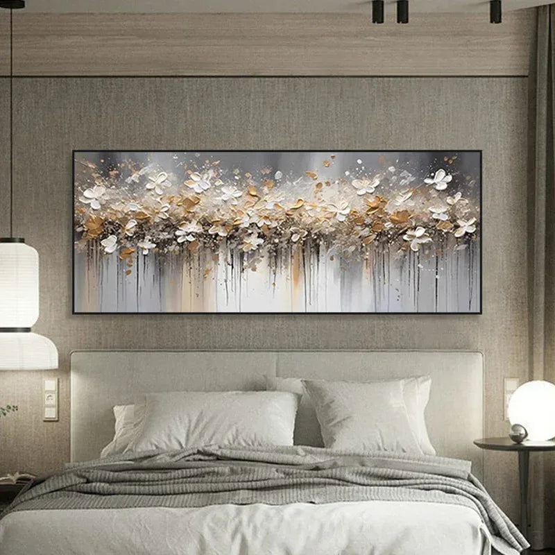 Falling Petal Symphony-Thick painted 3D Petal Horizontal Wall Art#FL10040