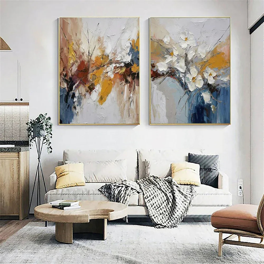 Abstract Floral Harmony Duo Set of 2#FL10012