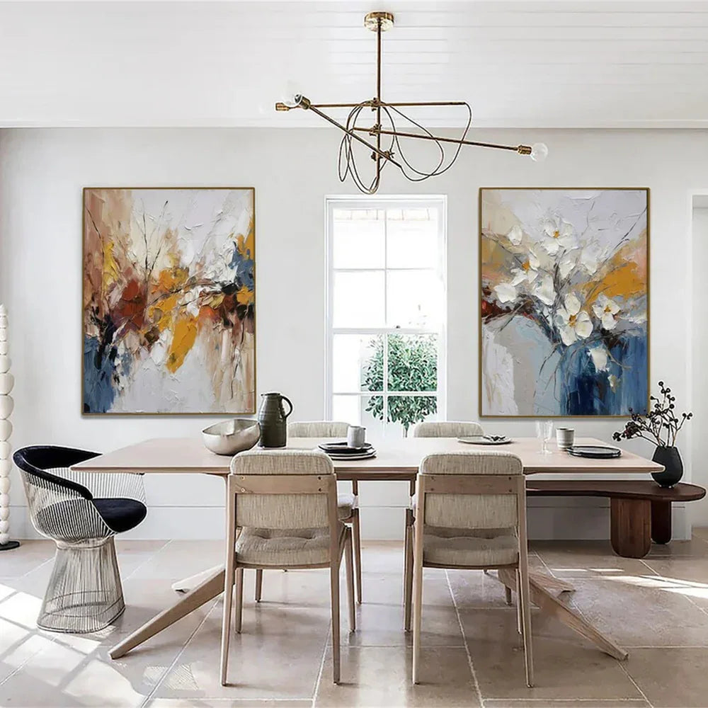 Abstract Floral Harmony Duo Set of 2#FL10012