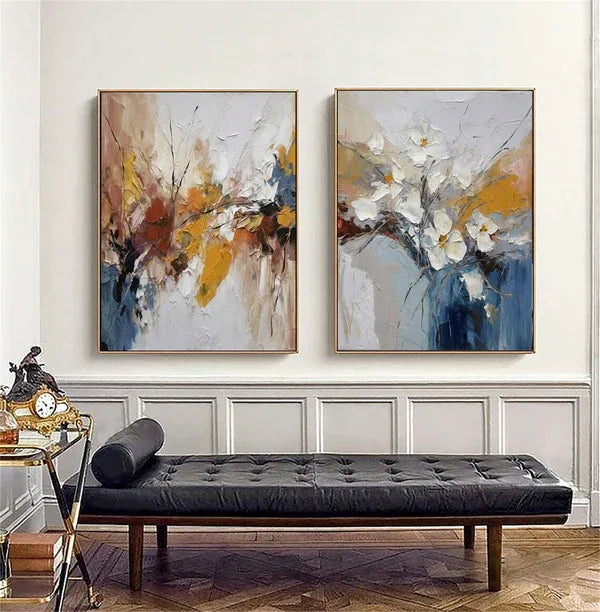 Abstract Floral Harmony Duo Set of 2#FL10012