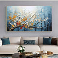 Colorful Tree Texture Vibe-3D Textured Tree with Blossoms Wall Art#FL10008