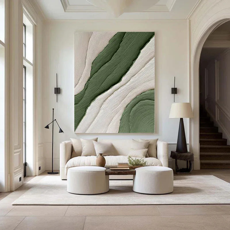 Modern Minimalist Textured Canvas - Earthy Tones for Elegant Interiors