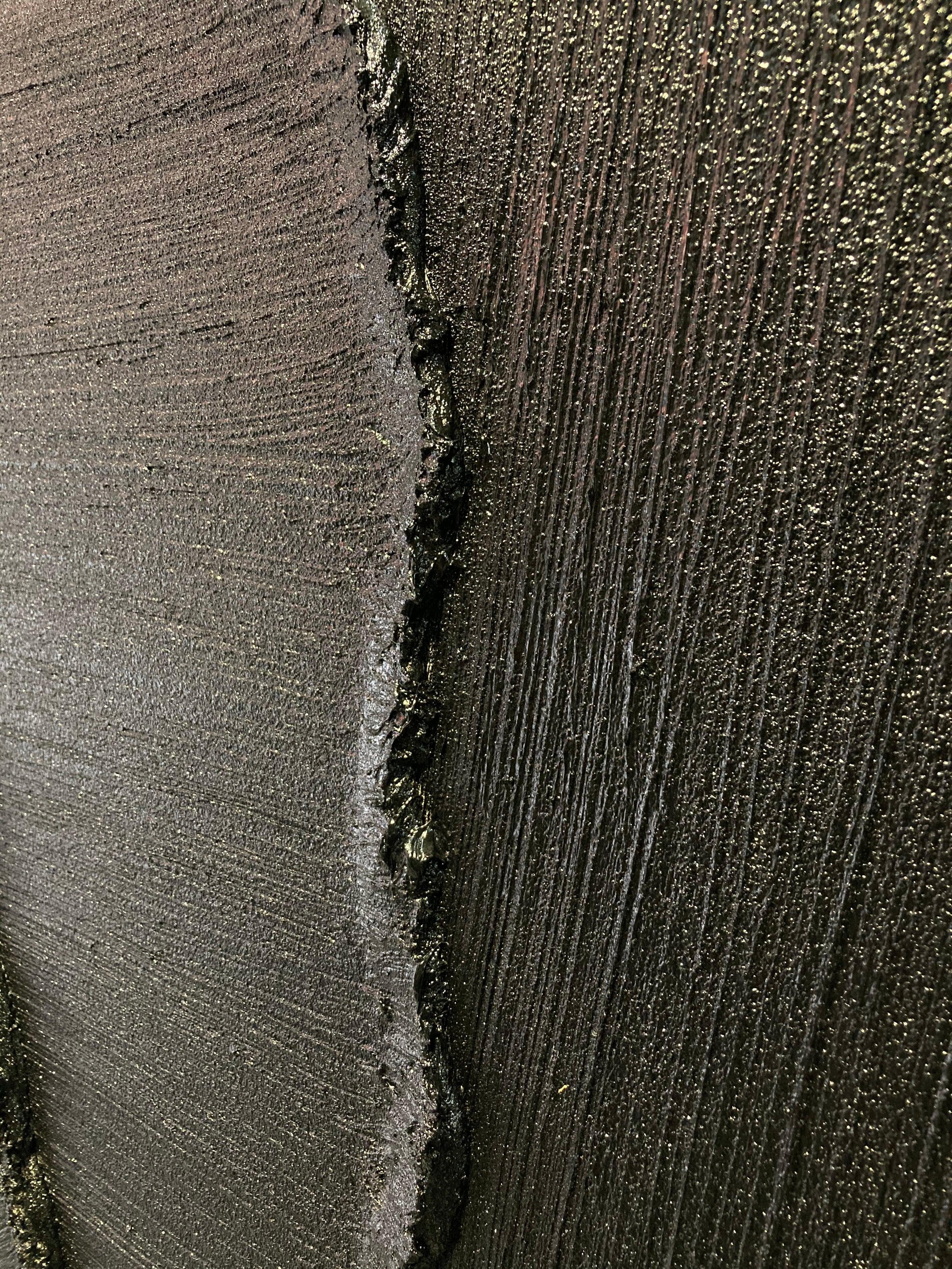 Dark Rift-Minimalist Black and Gray Textured Lines and Abstract Wall Art in Modern Interior Design