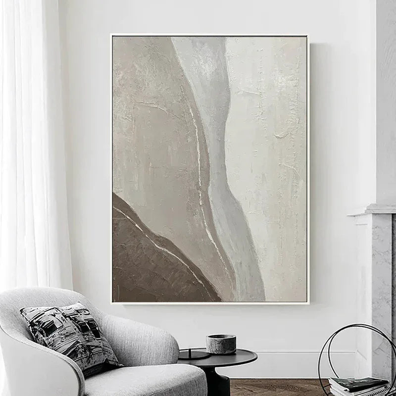 Earthbound Serenity-Modern Minimalist Decoration Wabi Sabi Abstract Wall Art