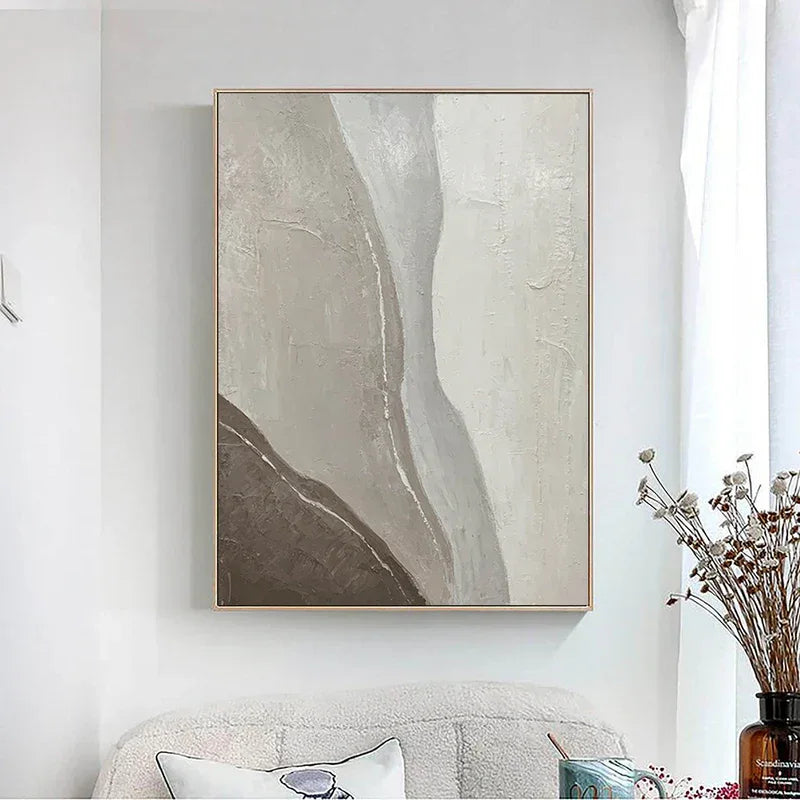 Earthbound Serenity-Modern Minimalist Decoration Wabi Sabi Abstract Wall Art
