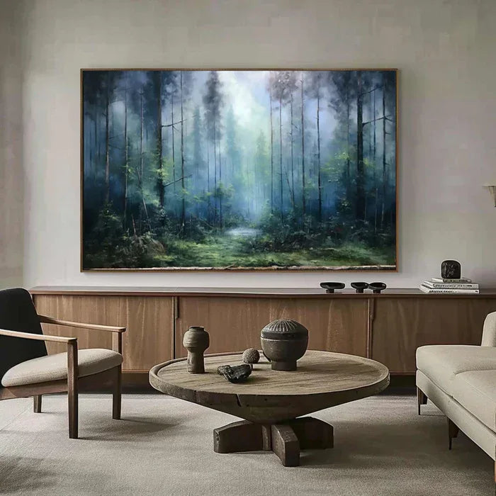 Mystic Forest - Hand-Painted Nature Landscape Oil Painting#AB14094