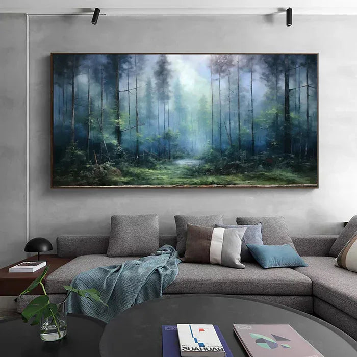 Mystic Forest - Hand-Painted Nature Landscape Oil Painting#AB14094