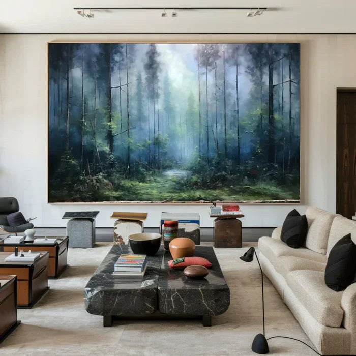 Mystic Forest - Hand-Painted Nature Landscape Oil Painting#AB14094