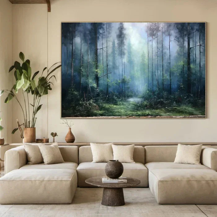 Mystic Forest - Hand-Painted Nature Landscape Oil Painting#AB14094