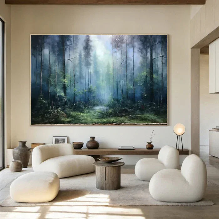 Mystic Forest - Hand-Painted Nature Landscape Oil Painting#AB14094