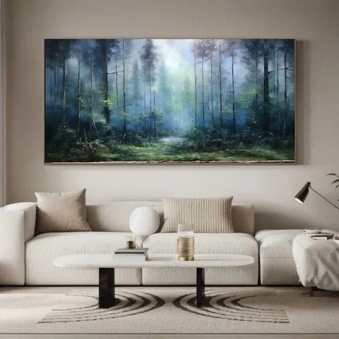 Mystic Forest - Hand-Painted Nature Landscape Oil Painting#AB14094
