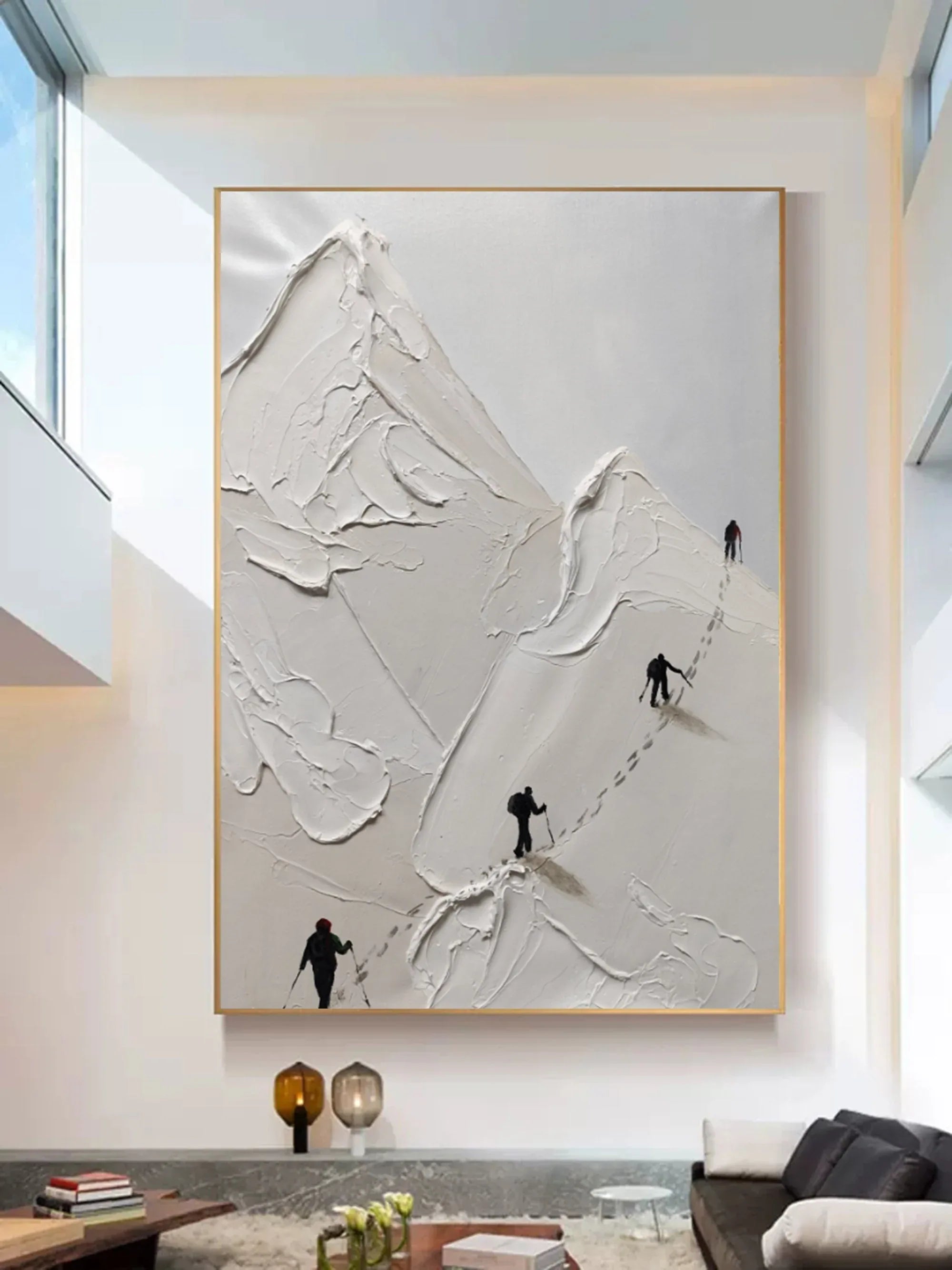 Path to the Summit-Vertical 3D Climbing Abstract Wall Art