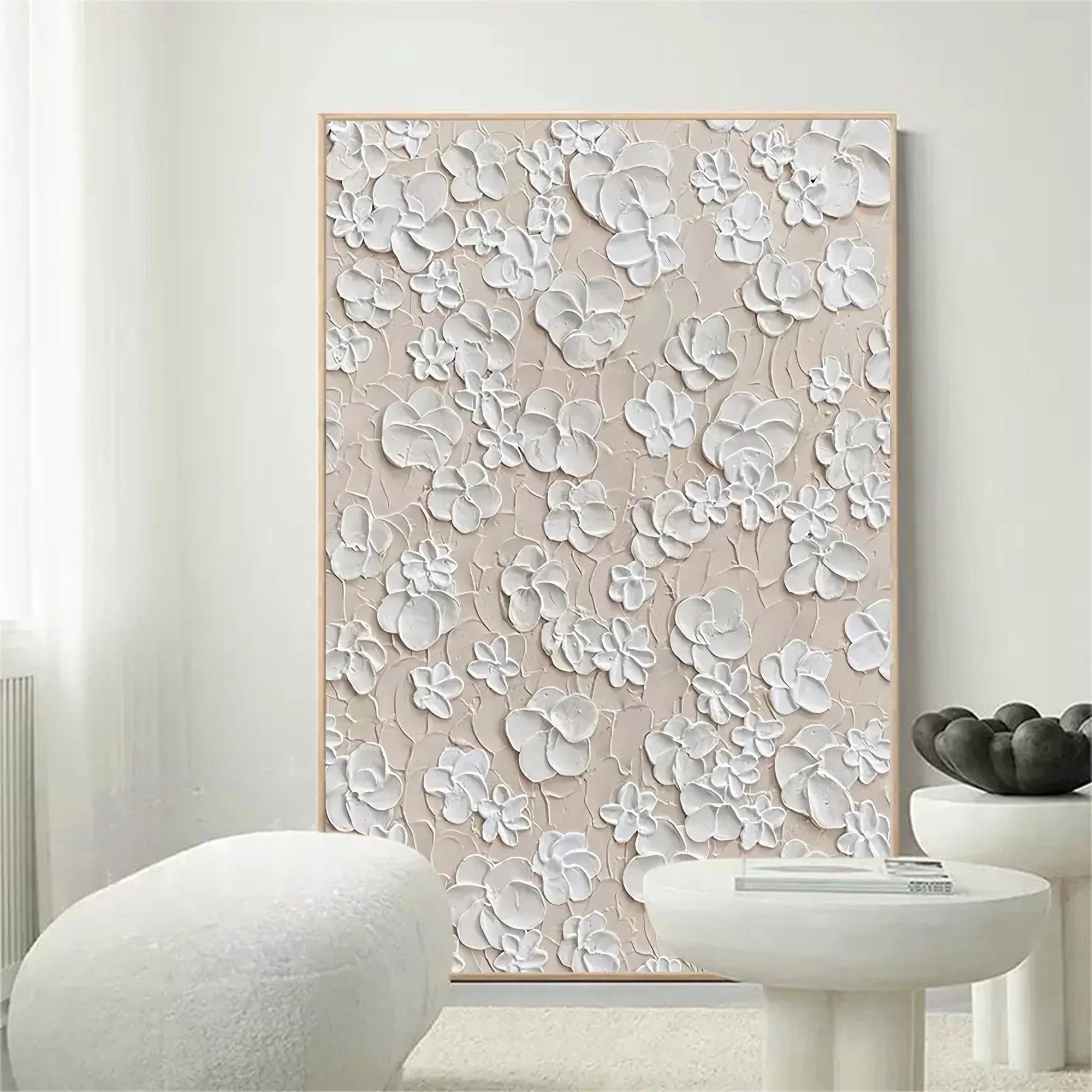 Blossom Texture Harmony-Interior Decoration Three-Dimensional Floral Texture Wall Art#FL10006