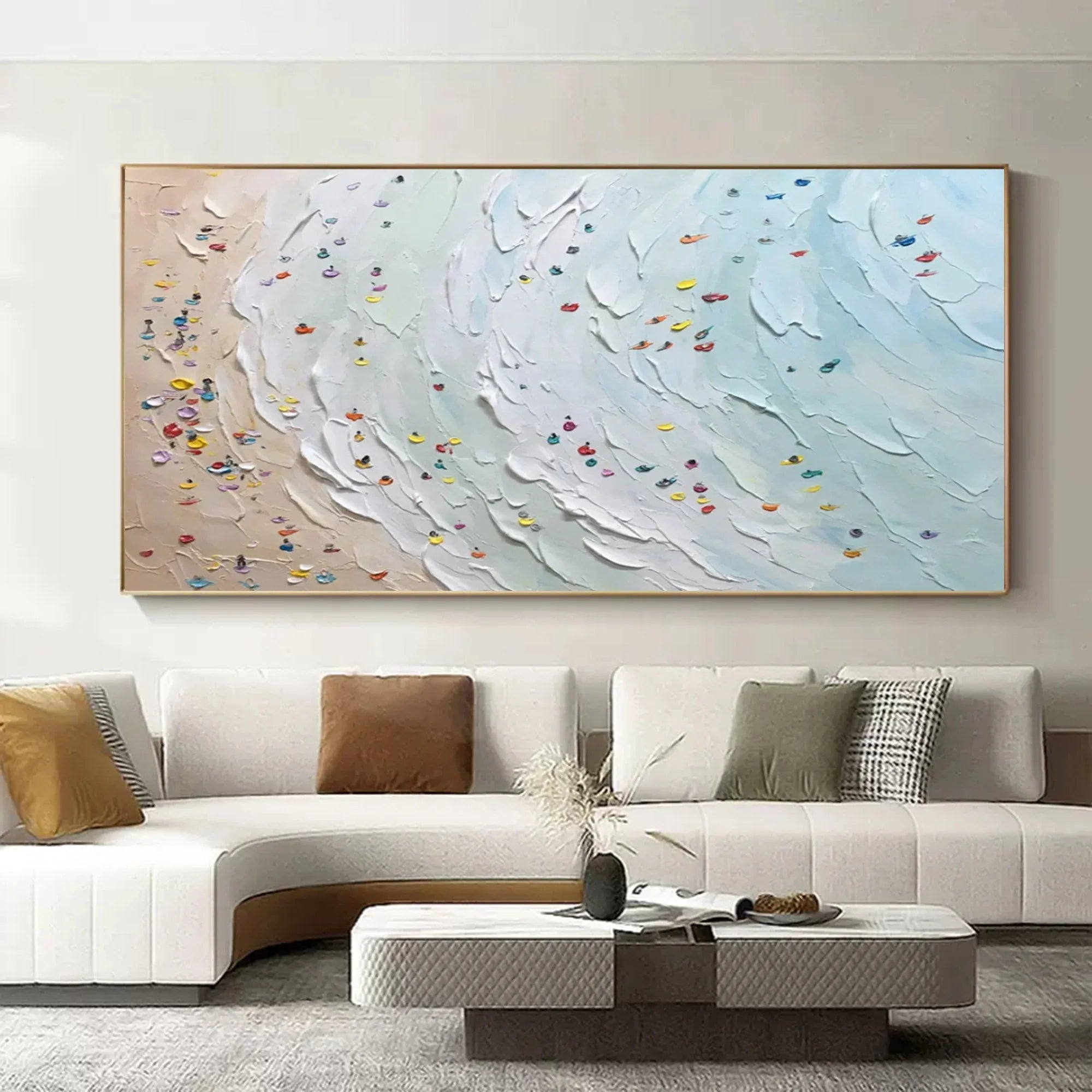 Ocean Breeze-Modern Interior Design Beach Texture Abstract Wall Art