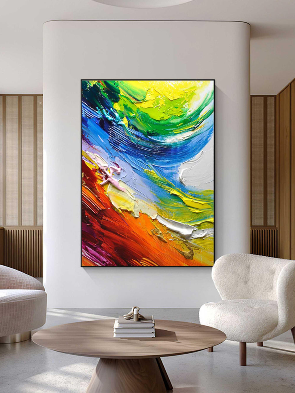 Color Symphony - Multi Color Vortex Abstract Texture Wall Art