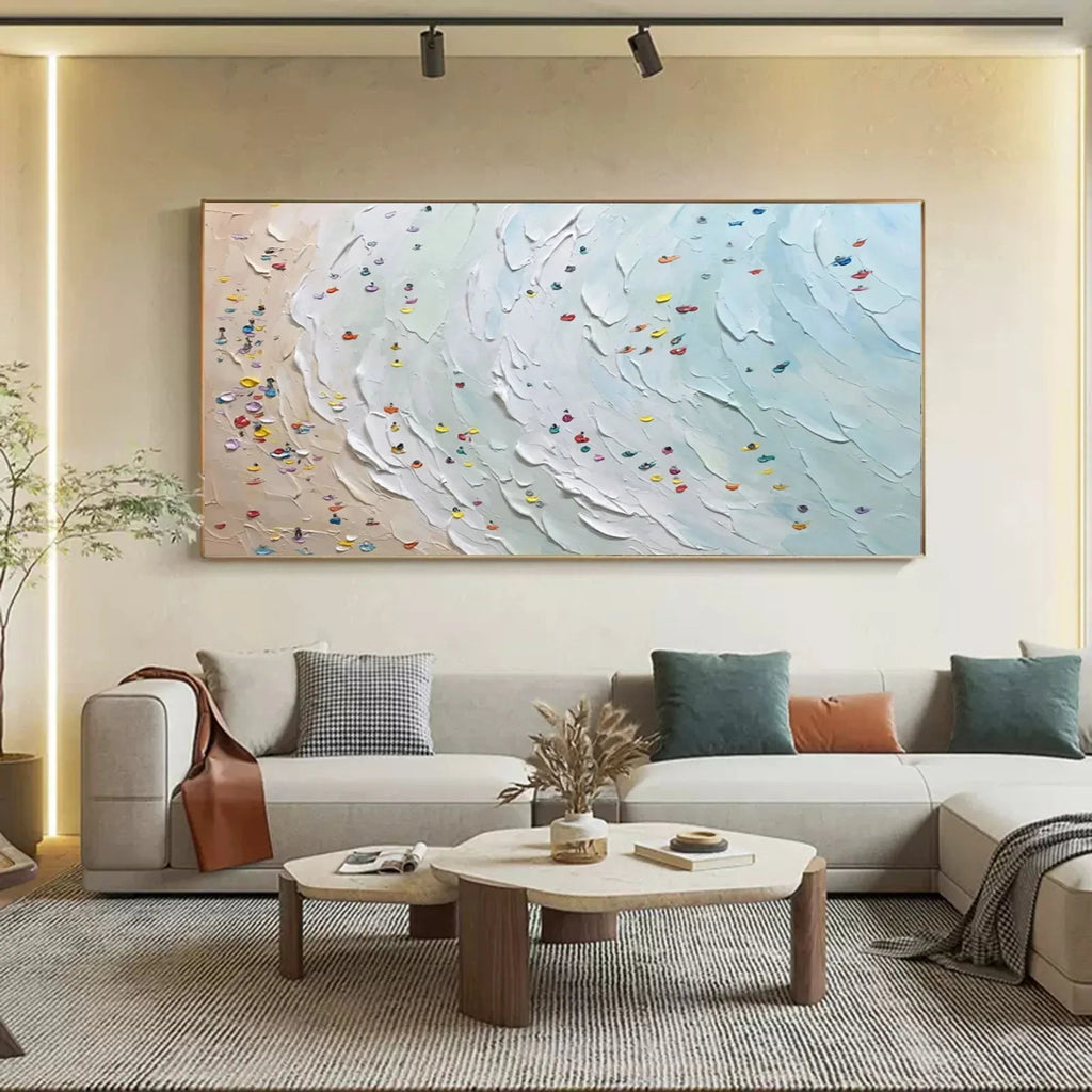 Ocean Breeze-Modern Interior Design Beach Texture Abstract Wall Art