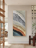 Layered Earth Textured Art-Modern Minimalist Layered Texture Abstract Wall Art