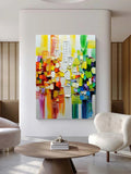 Color Symphony - Hand Drawn Thick Painted Urban Abstract Geometric Wall Art