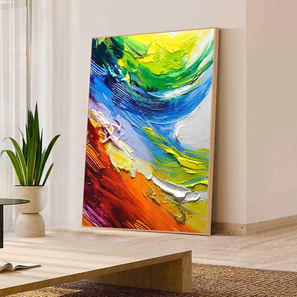 Color Symphony - Multi Color Vortex Abstract Texture Wall Art