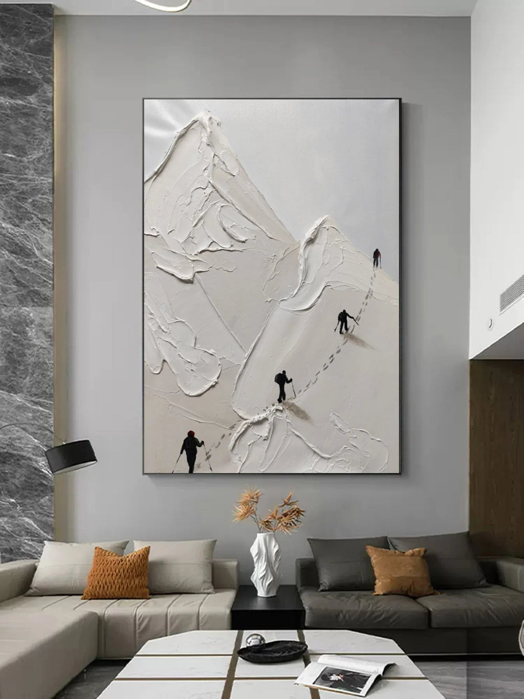 Path to the Summit-Vertical 3D Climbing Abstract Wall Art