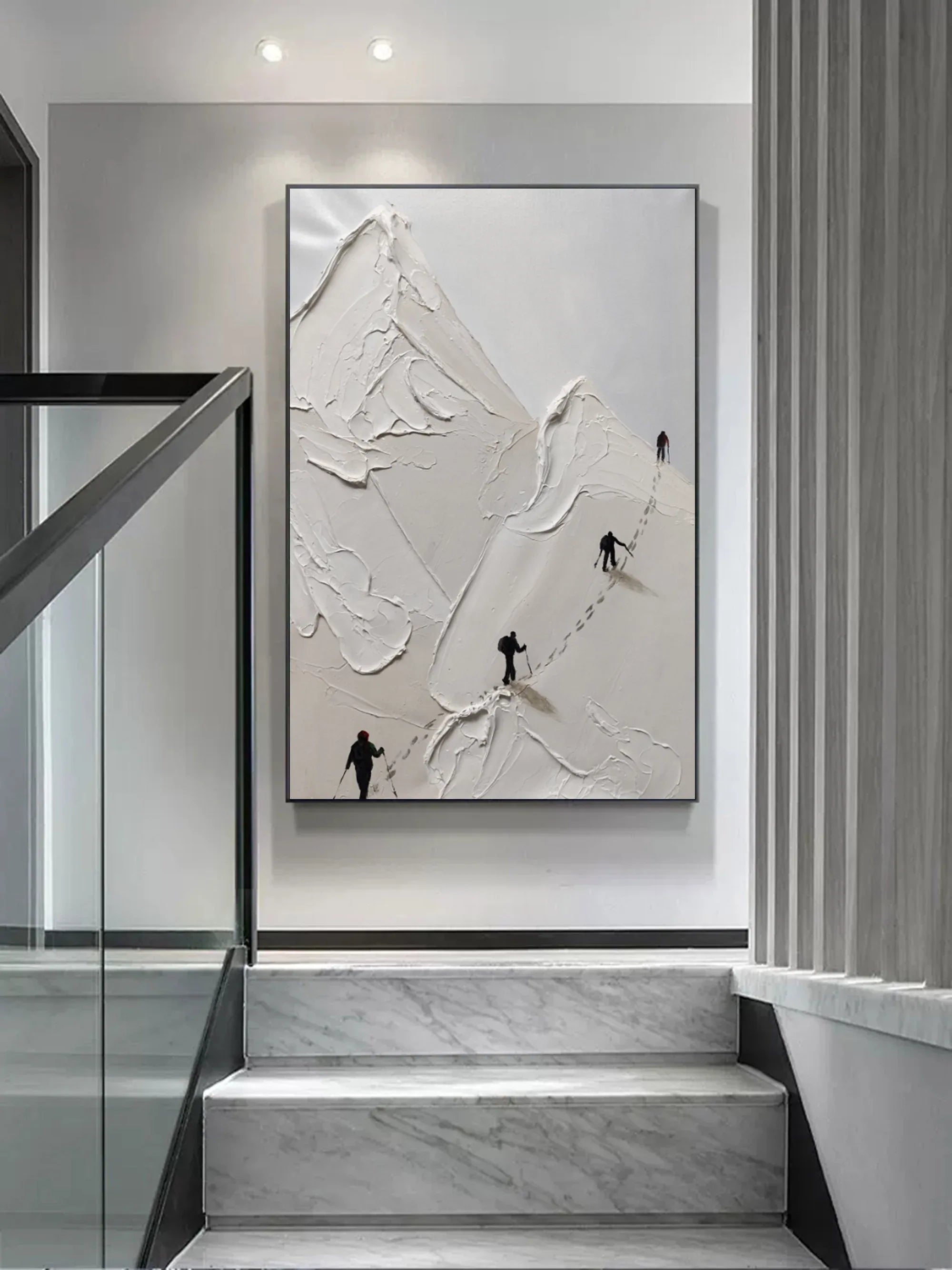 Path to the Summit-Vertical 3D Climbing Abstract Wall Art