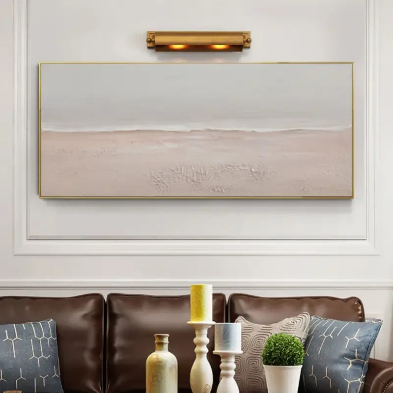 Coastal Quiet Texture-Coastal Texture Oil Painting Wall Art in Modern Interior Decoration