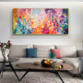 Flowing Color Gamut - Hand-Painted Multi-Color Abstract Geometric Oil Painting Wall Art