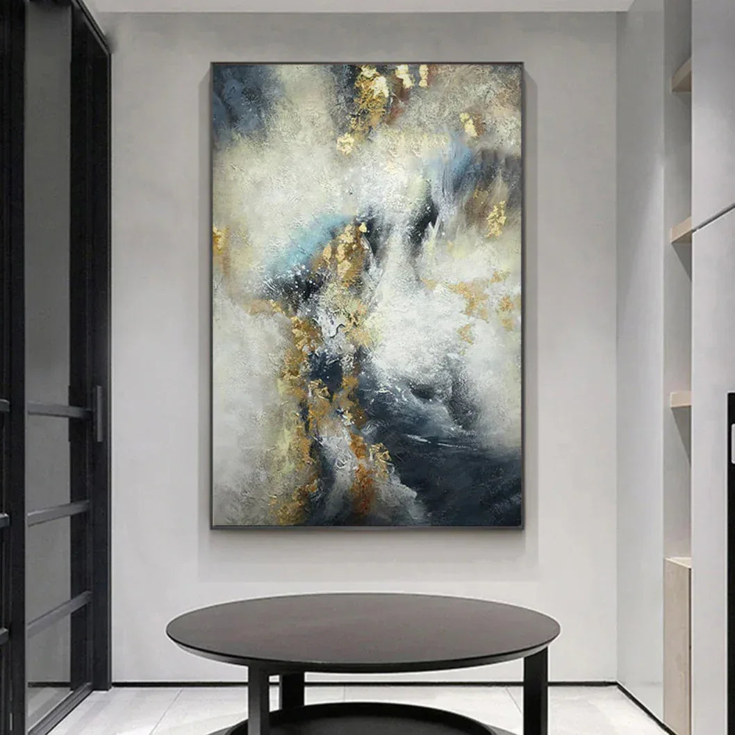 Coastal Serenity-Ocean Vitality Abstract Texture Oil Painting Wall Art