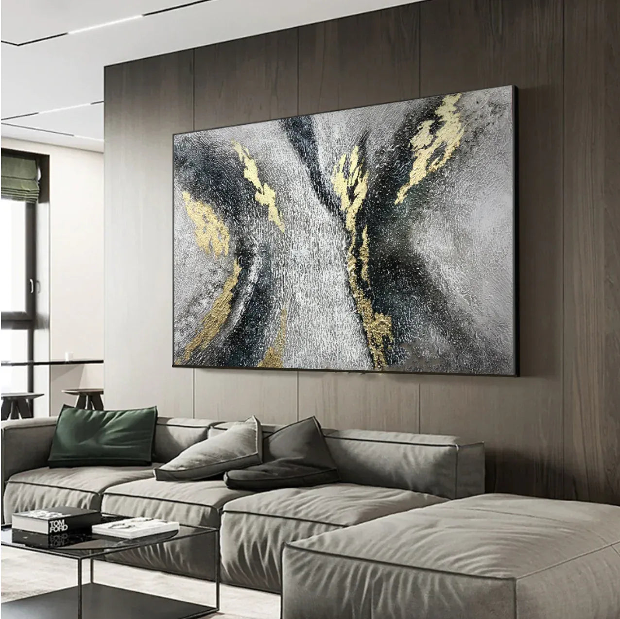 Raging River-Modern Minimalist Surging River Texture Wall Art