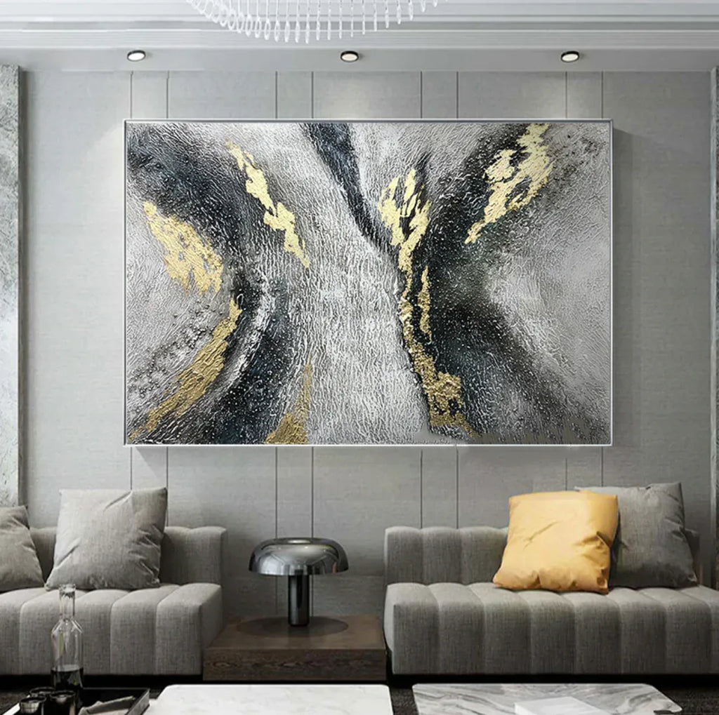 Raging River-Modern Minimalist Surging River Texture Wall Art