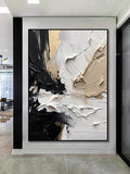 Sculptural Strokes-Modern Abstract Thick Texture Oil Painting Wall Art