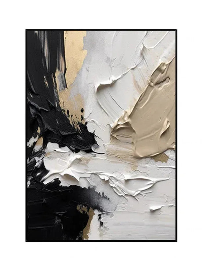 Sculptural Strokes-Modern Abstract Thick Texture Oil Painting Wall Art