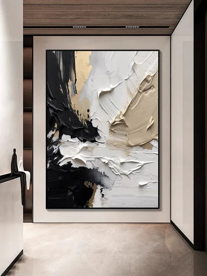 Sculptural Strokes-Modern Abstract Thick Texture Oil Painting Wall Art