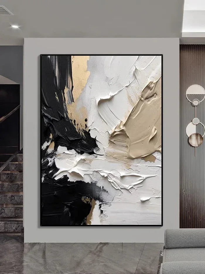 Sculptural Strokes-Modern Abstract Thick Texture Oil Painting Wall Art