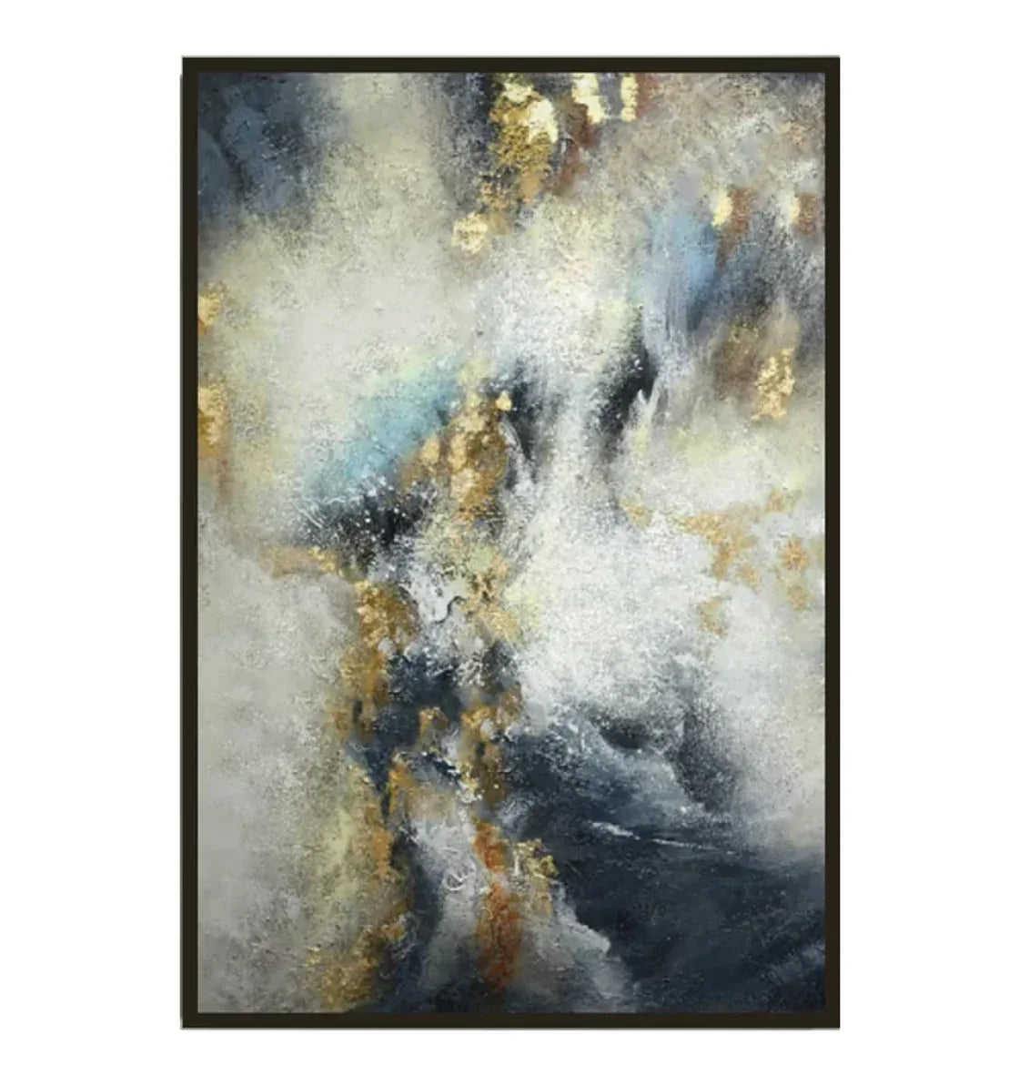 Coastal Serenity-Ocean Vitality Abstract Texture Oil Painting Wall Art