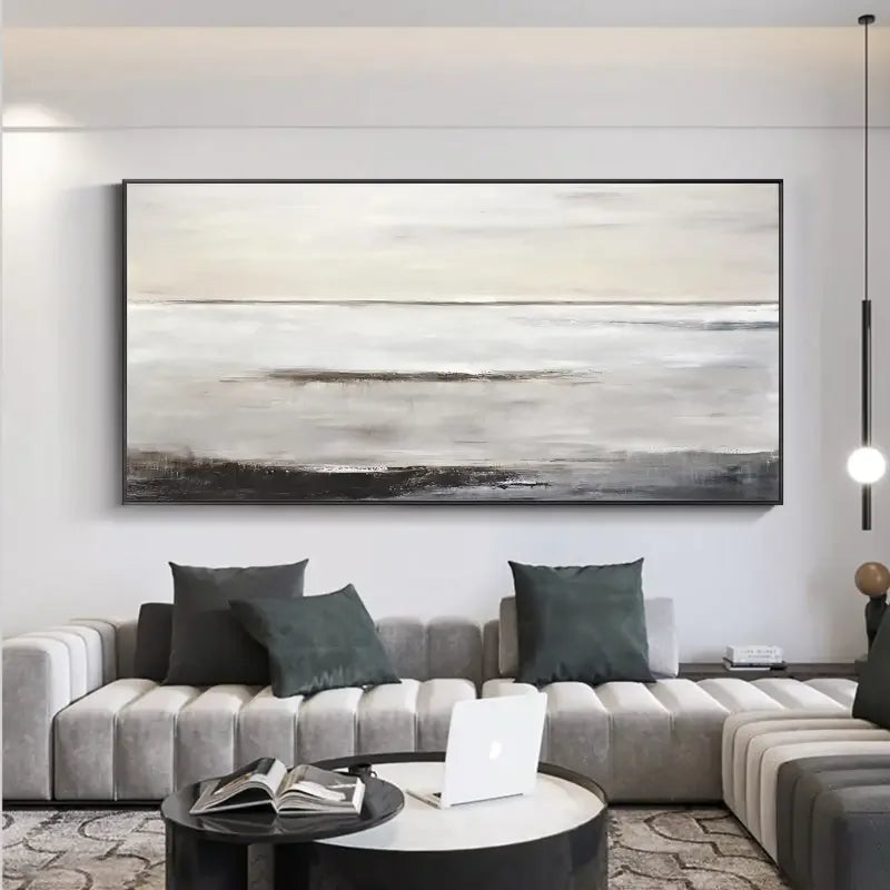 Horizon Calm-Modern Minimalist Sea View Abstract Oil Painting Wall Art