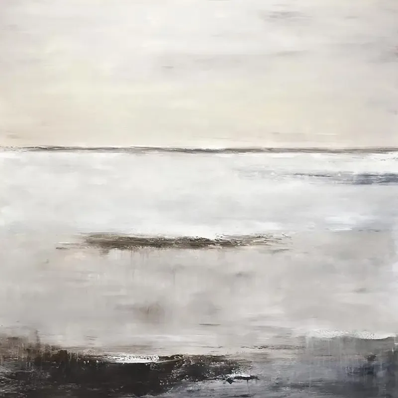Horizon Calm-Modern Minimalist Sea View Abstract Oil Painting Wall Art