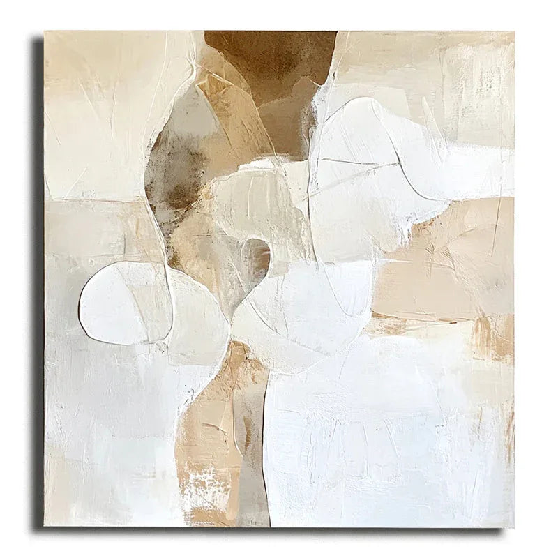Ethereal Harmony-Modern Minimalist Style, Soft Block and Abstract Form Wall Art#WB10101