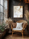 Golden Embrace-Hand Drawn Natural Style Texture Block Abstract Oil Painting Wall Art