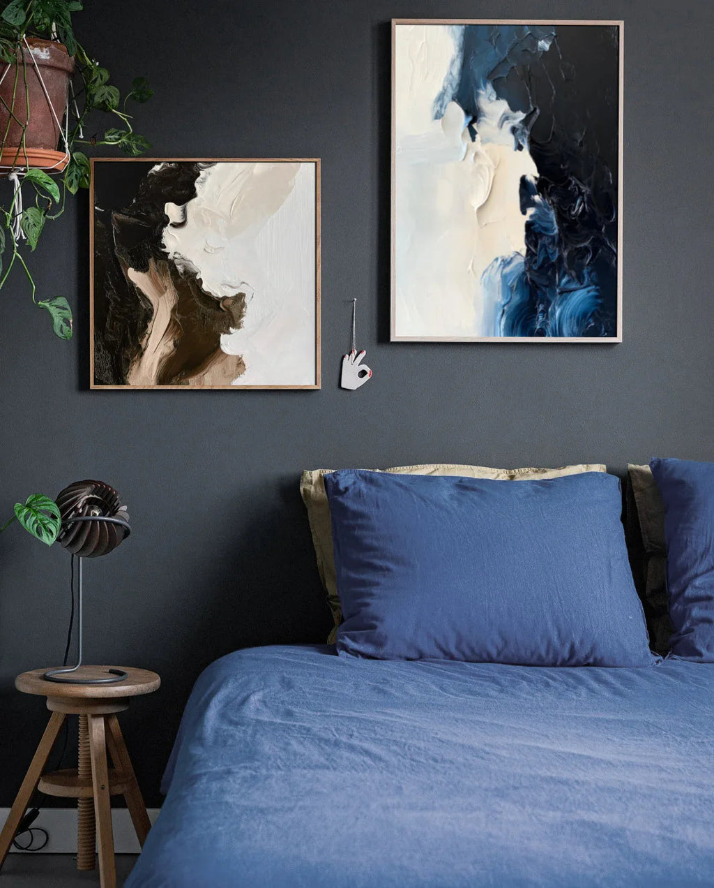 Echoes of Motion -Abstract Three-Dimensional Mountain Shaped Black and White Brown Textured Wall Art