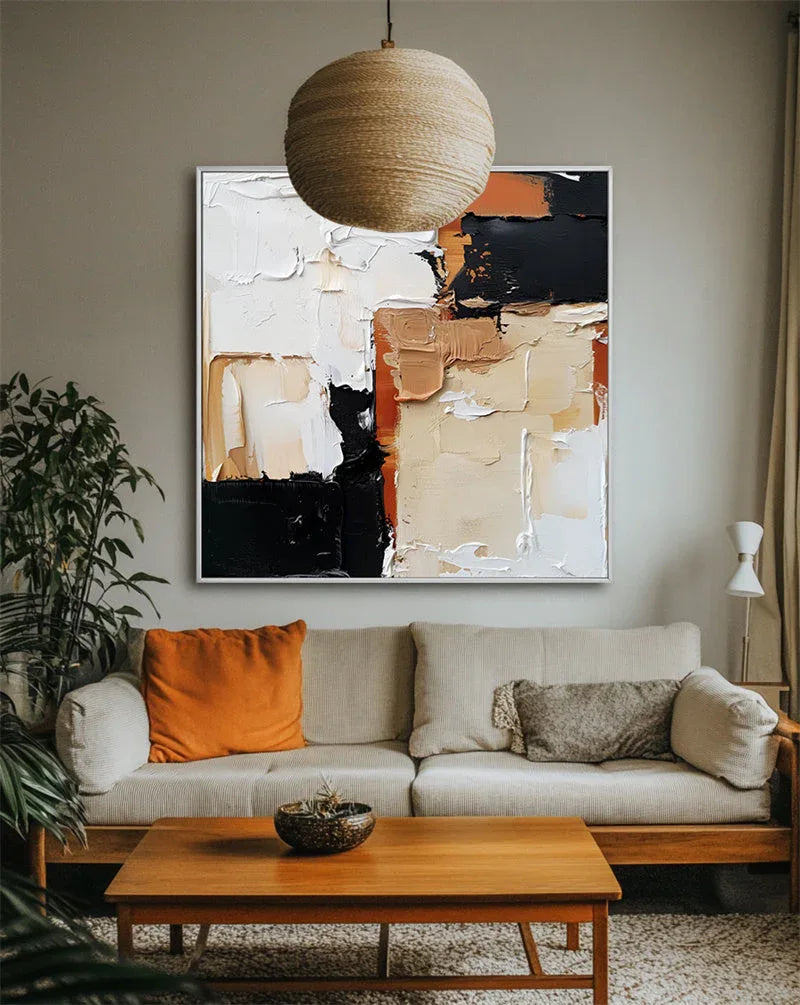 Abstract Mosaic-The Art of Abstract Texture Walls With Solidified Brushstrokes of Earth Color Blocks