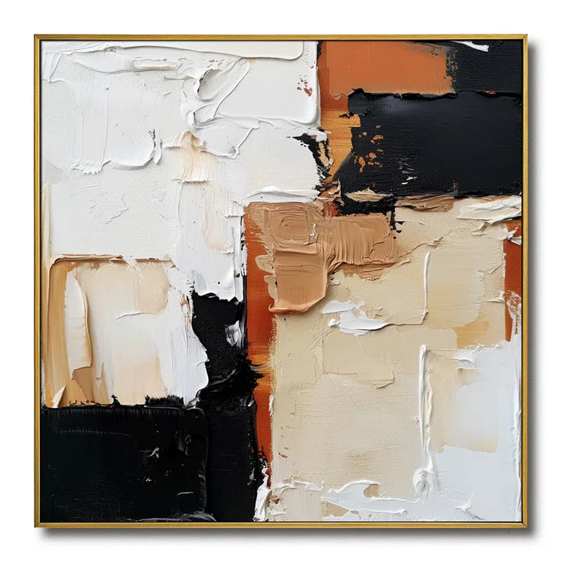 Abstract Mosaic-The Art of Abstract Texture Walls With Solidified Brushstrokes of Earth Color Blocks